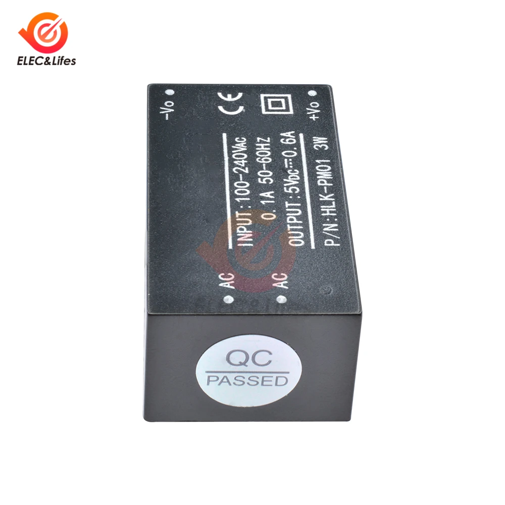 AC-DC 220V до 3,3 V 5V 12V Мини модуль источника питания с HLK-PM01 HLK-PM03 HLK-PM12 Шаг вниз переключатель, модуль источника питания с сертификацией UL/CE