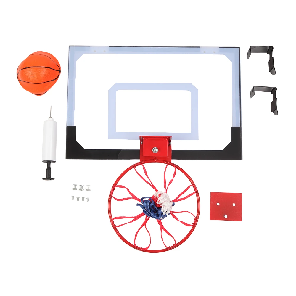 

New Kid Wall Mount Clear Basketball Backboard with Basketball & Pump Maximum Applicable Ball Diameter 5' New Arrival