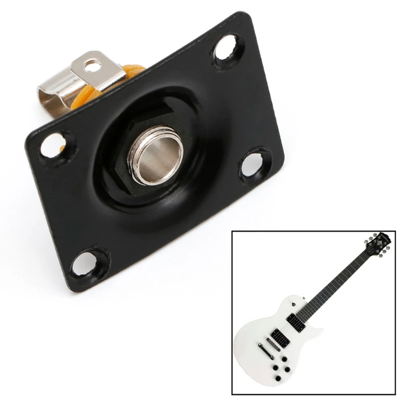 Прямоугольная пластина для гитары Gibson хромированная черная электрогитара на