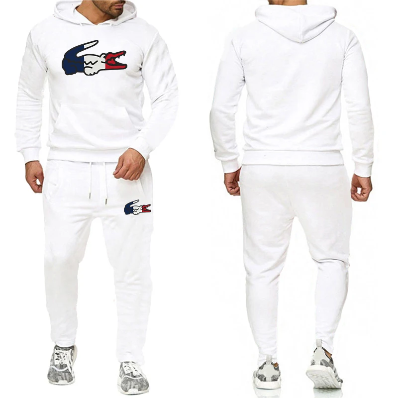 

New Logo Arrival Men's Sport Wear Hoodie&Sweatpants High Quality Solid Color Hooded Longsleeve Jogging Suit Male Brand Tracksuit
