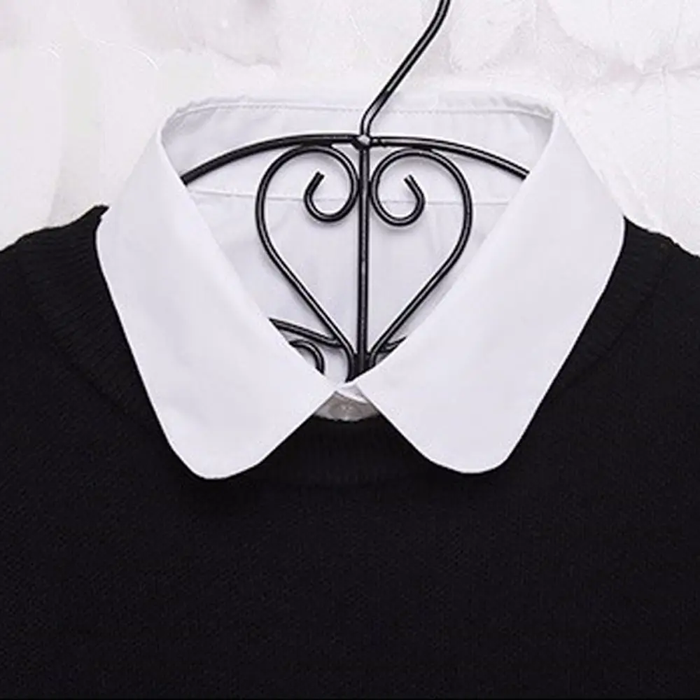 

New Women Cotton Lace Fake Collar Blouse Vintage Detachable Shirt Collar False Collar Lapel Blouse Top Women Clothes Accessories