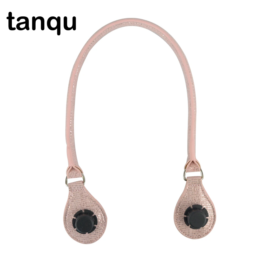 

tanqu Concise Round Leather 1 Piece Handle with D Buckle Drops for Classic Mini Obag Basket Bucket City Chic Women Handbag O Bag