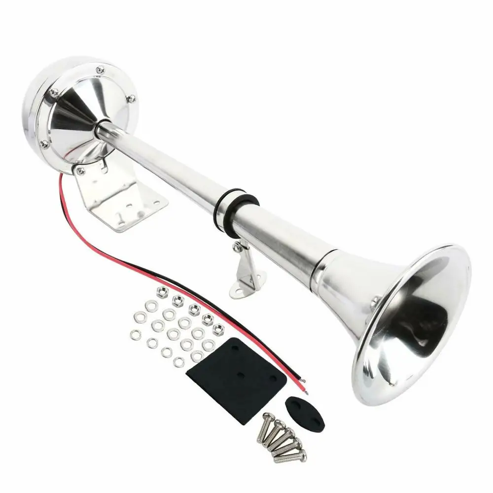 12v Морская Лодка из нержавеющей стали однотрубный рог, низкий тон, 16-1/8"