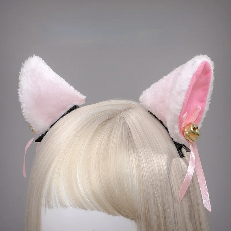 

Обручи для волос с милыми кошачьими ушками кролика для косплея, аксессуары для аниме, повязка на голову для новечерние Kawaii Lolita, повязка на го...