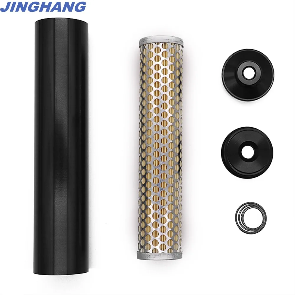 

1/2" 1/2-28" Thread Fuel Filter For NAPA 4003/WIX 24003 and Smooth Bore End Black Low Profile Billet Aluminum