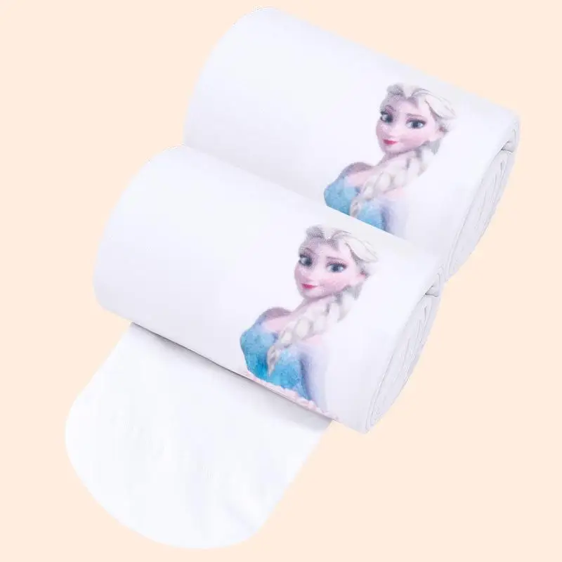 Оригинальные две пары детских колготок Disney Frozen Elsa весенние белые колготки для
