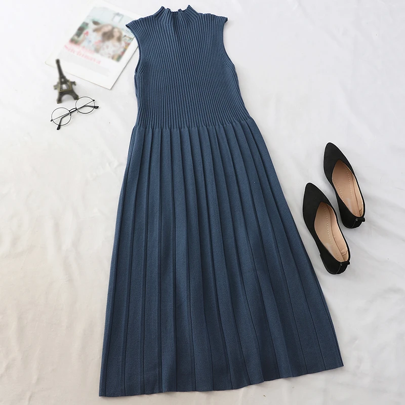 Gagarich повседневное однотонное облегающее женское платье-свитер вязаные