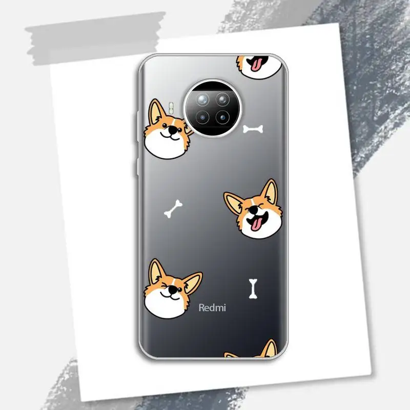 

Corgi Phone Case Transparent for xiaomi redmi note 8 9 9s 11 10t lite pro