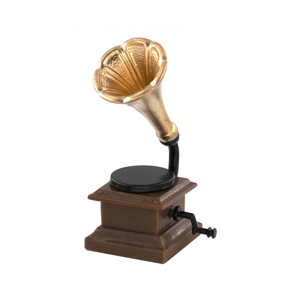 Миниатюрные аксессуары для кукольного домика 1/12 миниатюрный Ретро фонограф