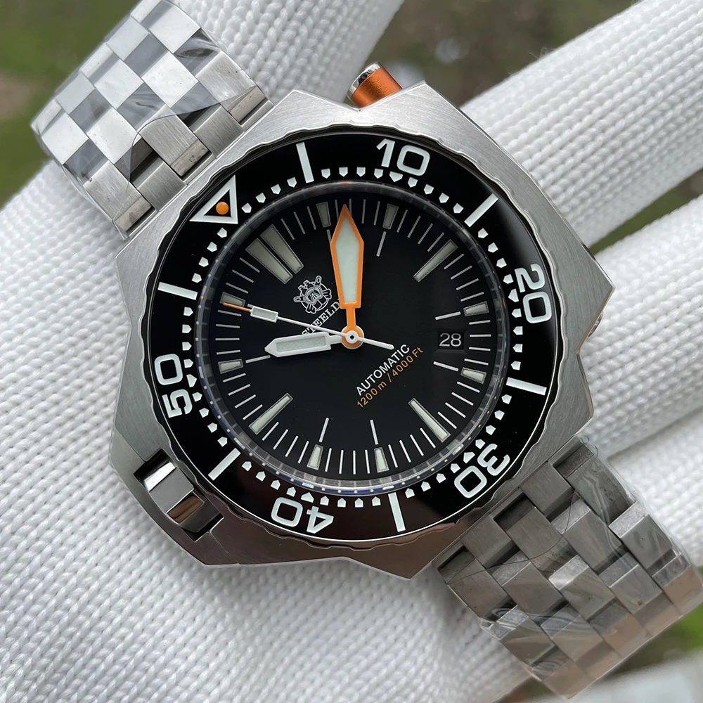 

Мужские водонепроницаемые часы для дайвинга STEELDIVE SD1969, новый двухсторонний вращающийся керамический Безель NH35 BGW9, светящийся циферблат, са...