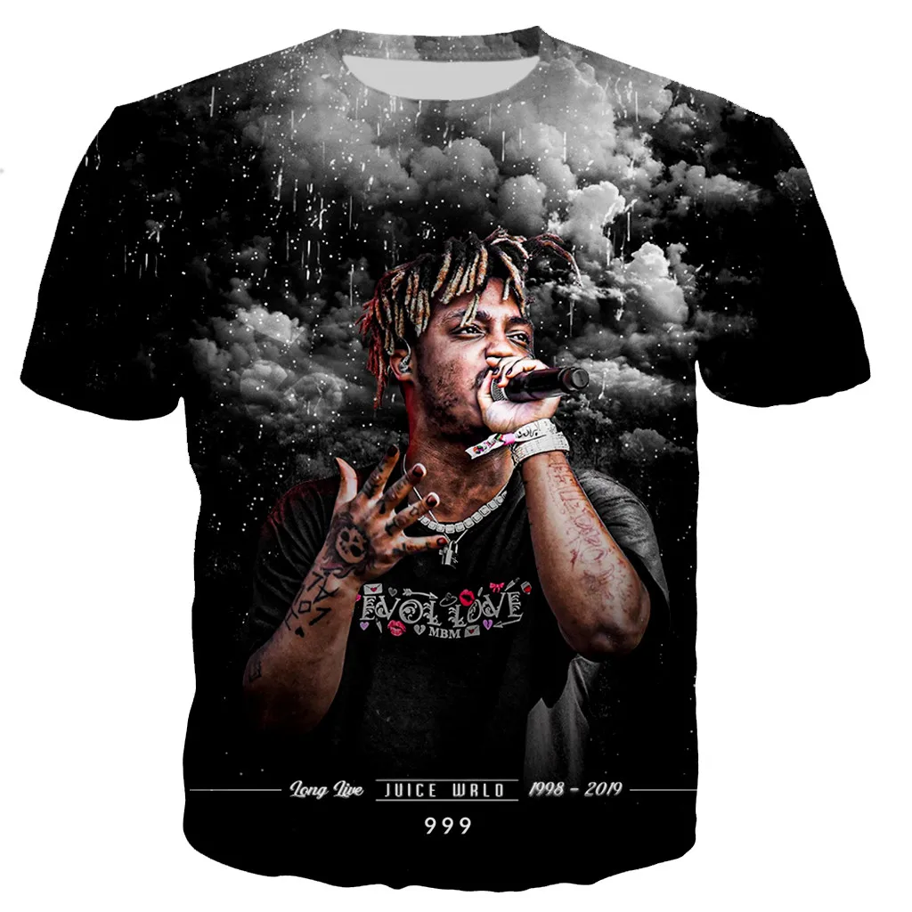 

Juice Wrld 3D Print T-shirts Men Women Summer Fashion Casual T-shirt Hip Hop Rapper Harajuku Style Streetwear Cool Tee Tops