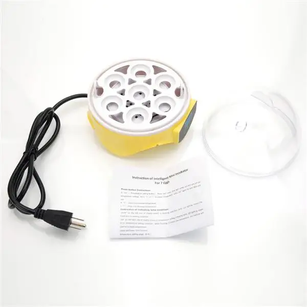 

Automatically 7 Egg Incubator Brooding Machine Farm Hatching Machine Goose Bird Quail Poultry Mini Incubator (US)