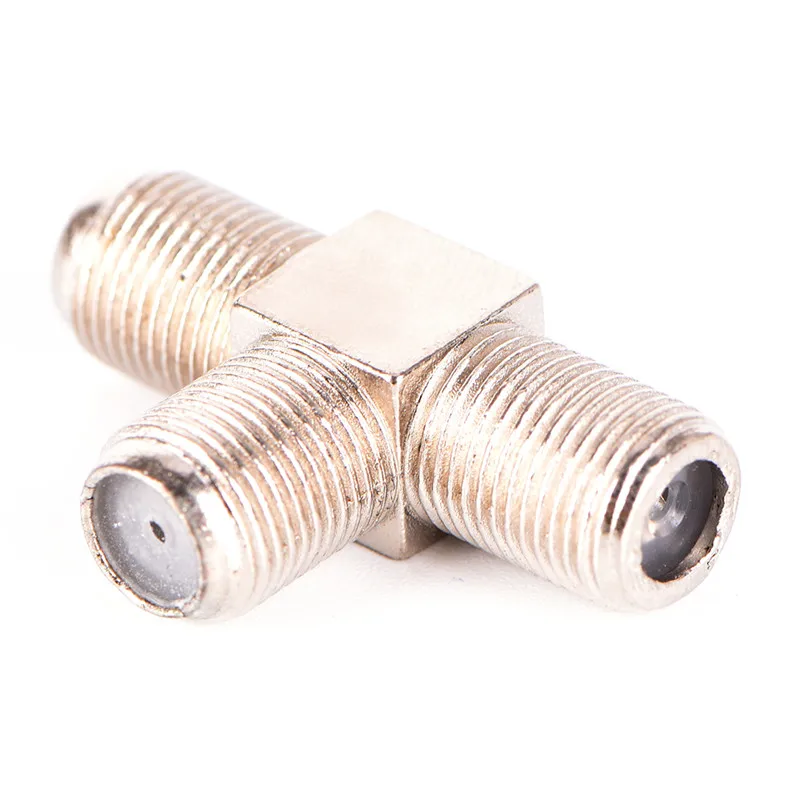 

2PCS/lot TV Aerial Cable Connector Male Coax Plug To Female Socket For TV