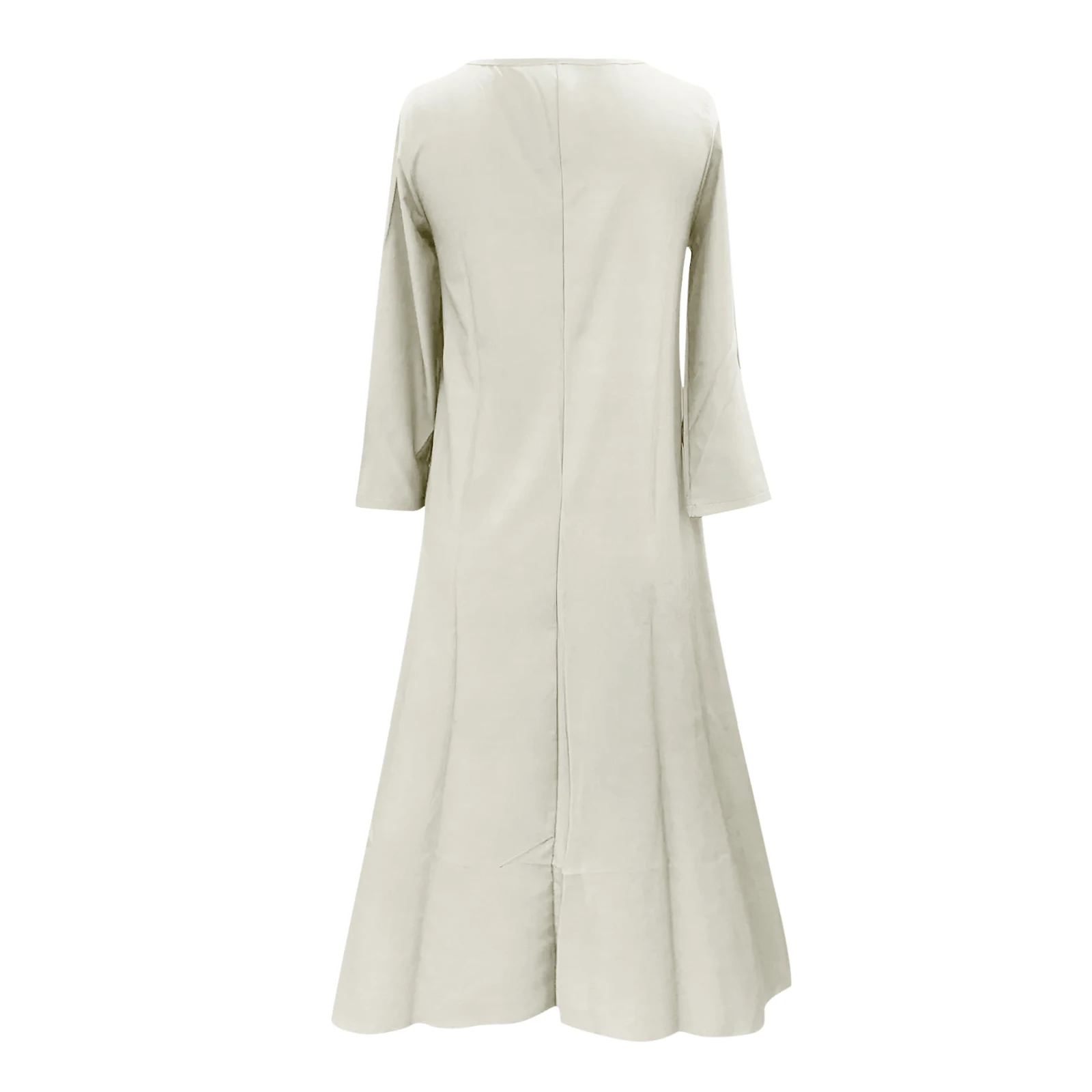 

Women Floral Print Maxi Dress, Loose Fit Long Sleeve Irregular Hem Dress for Summer