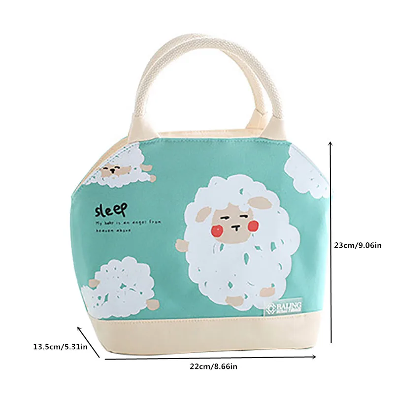 Водонепроницаемая холщовая свежесть изоляция сумка для ланча женщин и детей