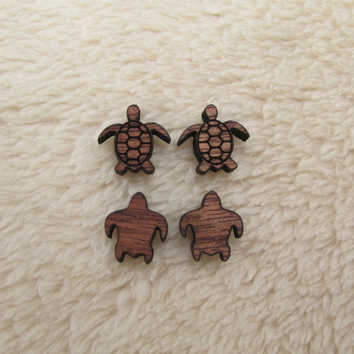 5 пар Мини Деревянный Кабошон лазерная резка заготовки дерево животное морская