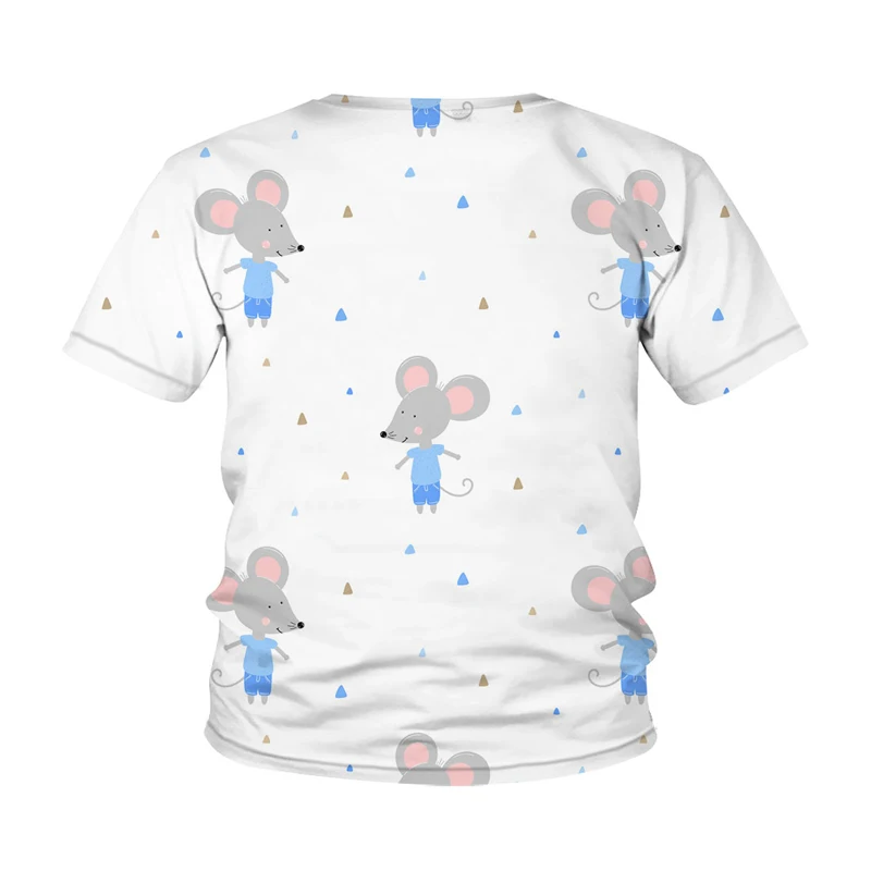

2021 Boys T Shirt Summer 3D Printed T-shirt Kids Funny Harajuku Fashion Top Boys & Girls Cool Cartoon Animal Tee tops4-14 Year