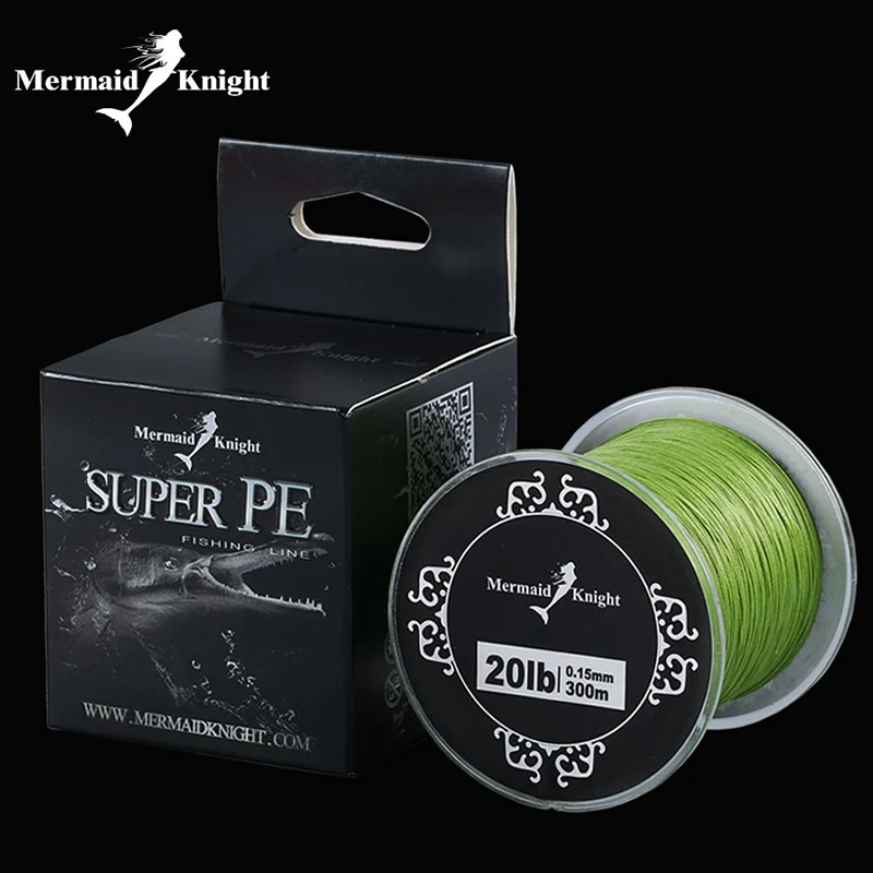 Леска рыболовная MermaidKnight 300 м/500 м 8 slick суперлеска для щуки карпа грубой морской