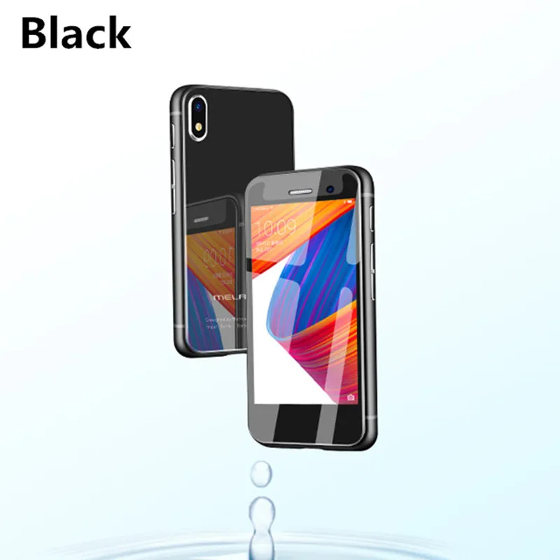 Мини карманный смартфон Melrose S9 PLUS, ультратонкий мобильный телефон с Android 7,0, 2,45 дюймов, MT6737, 1 ГБ, 8 ГБ, четырехъядерный процессор, с 4G, LTE, gps - Цвет: Черный