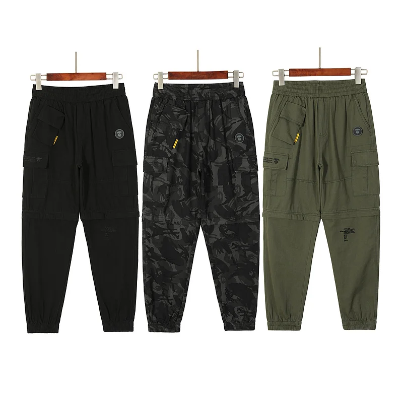

Hip Hip Sectional disassembly Cargo Pants Streetwear Men Harajuku Harem Joggers AP-01 Embroidery Multi Pockets Track Trousers