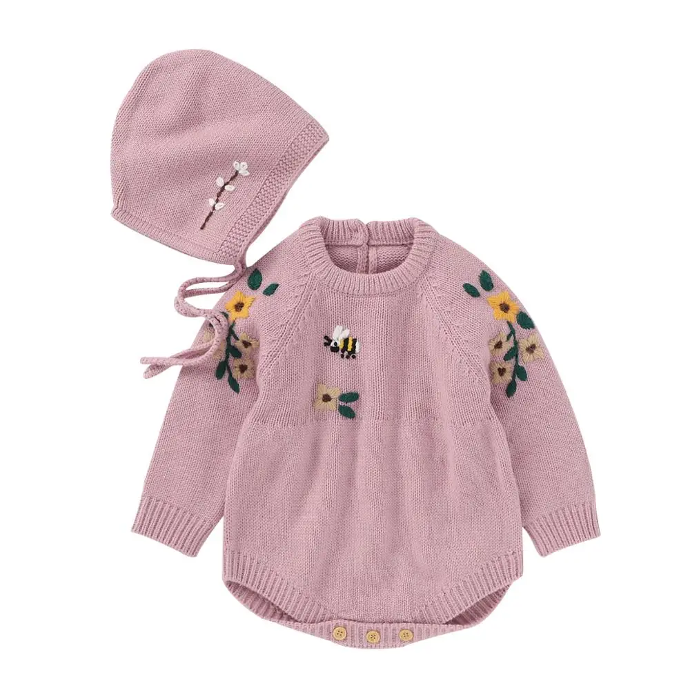 Боди для новорожденных Осенний комбинезон с длинными рукавами маленьких девочек