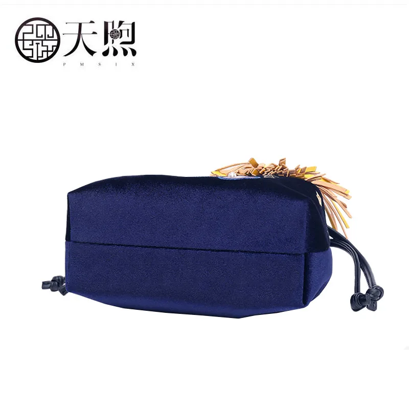 Pmsix 2020 новая бархатная сумка с вышивкой в стиле ретро модная через плечо