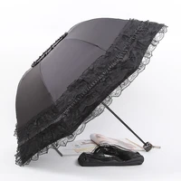 lady lace umbrella female sunshade paraguas goddess princess sun umbrella compact portable folding windproof rain umbrella