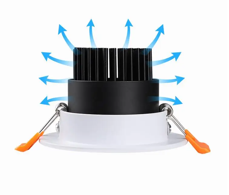 10pcs White Round Dimmable Led Downlight Light COB Ceiling Spot 7w 9w 12w 15W 20w Recessed Lights Lndoor Lighting | Освещение