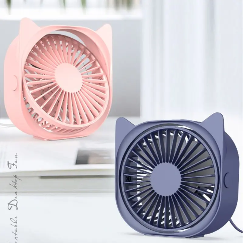 

3 Speed Mini USB Desktop Fan Personal Portable Cooling Fan with 360 Rotation Adjustable Angle for Office Household Traveling Car