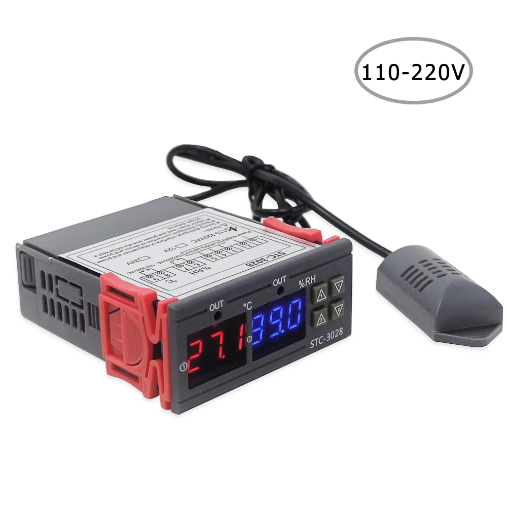 Контроллер температуры термостата 12 В С встроенным датчиком|Приборы для