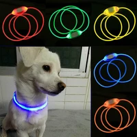 pet cat dog led glowing collar luminous flashing necklace outdoor walking night safety supplies pet supplies