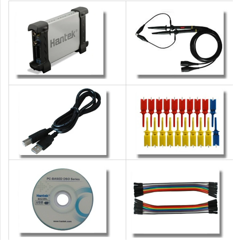 

Hantek6022BE Hantek6022BL ПК USB осциллограф 2 цифровых канала 20 МГц полоса пропускания 48 Мвыб./с частота дискретизации 16 каналов логический анализатор