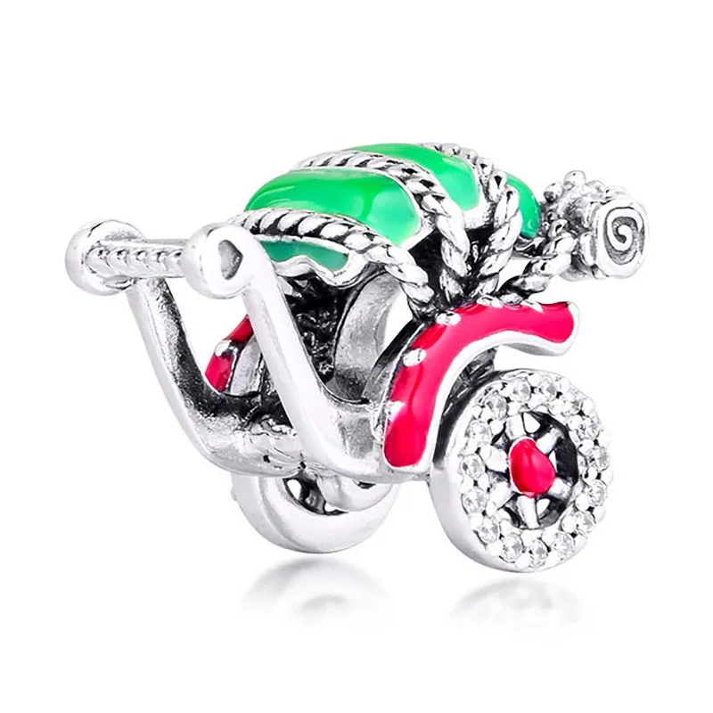 

Red Enamel Charm Beads Pendant For Fit Original Charms Bracelets Sterling Silver 925 Original Bangle Necklace Jewelry Making DIY