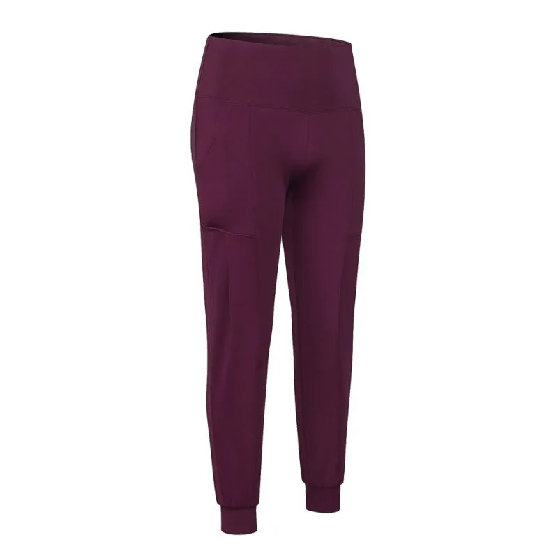 

Women Causal Sports Yoga Pants Leisure Training Quick-drying Elastic Fitness Running Beam Pants Workout