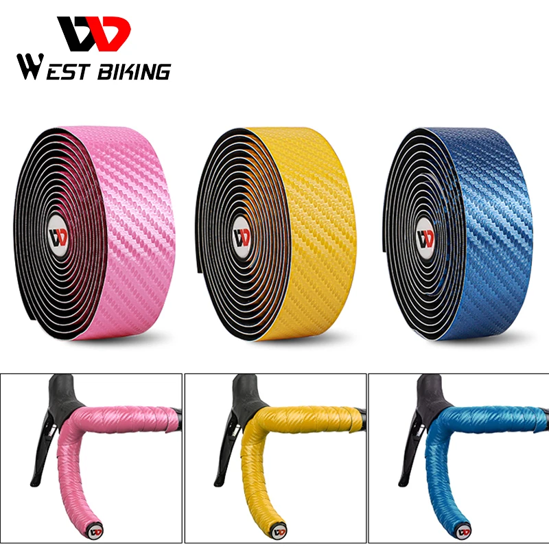 

WEST BIKING Road Bike Soft Handlebar Tape Anti-slip MTB Bicycle Bar Tape Damping EVA Cycling Accessories Wrap End Plug PU Parts