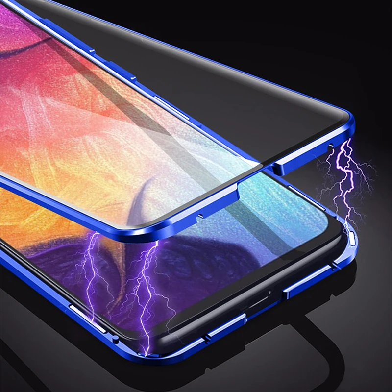 

For Samsung Galaxy Note 20 Plus Case Luxury Double Glass Magnetic Metal Cover Cases For Samsung Note 20 Ultra Shockproof Fundas