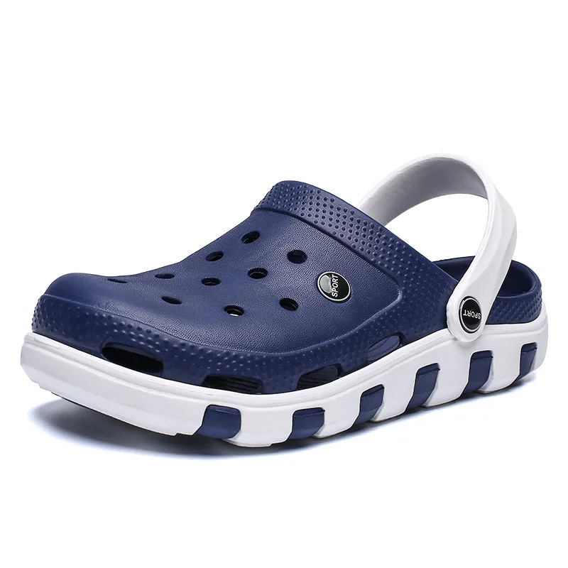

2020 Men Shoes Summer Sandals Mules Clogs Light Breathable Beach Slippers Men Water Shoes Hollow Chaussure Homme Slipper
