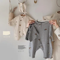 kid boys pear printing pajamas clothing sets spring autunm cotton long sleeve topspants suit toddler girls clothes set