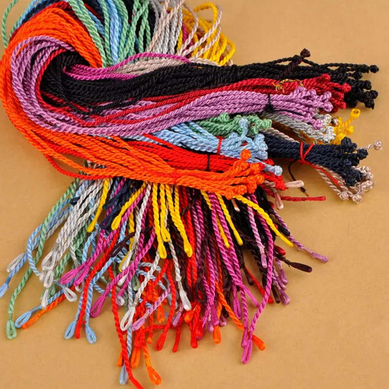 Wholesale 1000pcs 2mm 45cm 18inches Silk Cord Necklace Knotted Ends For Necklaces DIY Cord Jewelry Making Supplies