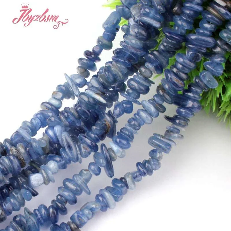 Природный 4 7 мм Freeform довольно Синий Кианит Spacer Свободные Бусины и бисер 15 &quotдля DIY