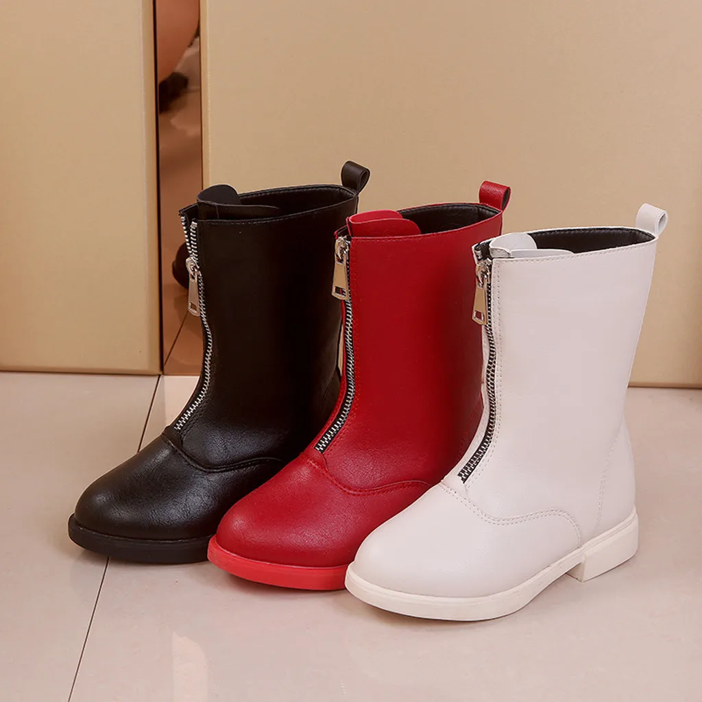 Детские ботинки обувь для маленьких девочек модная принцессы из искусственной