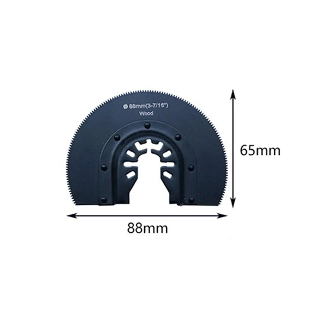 

80mm/88mm Semi Circular HCS Segment Saw Blade Oscillating Multi-function Tools Power Tool Accessories for Wood Cutting