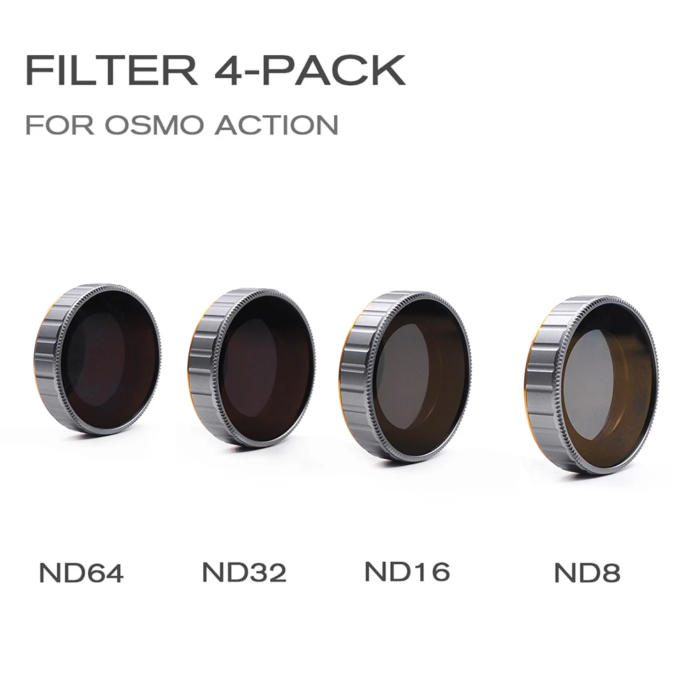 

Набор фильтров нейтральной плотности ND8 ND16 ND32 ND64 для экшн-камеры DJI OSMO