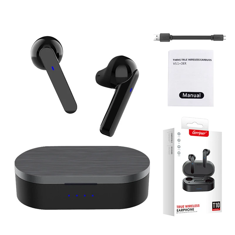 Беспроводные наушники T10 Bluetooth 5 0 TWS Hi-Fi мини-наушники-вкладыши Спортивная