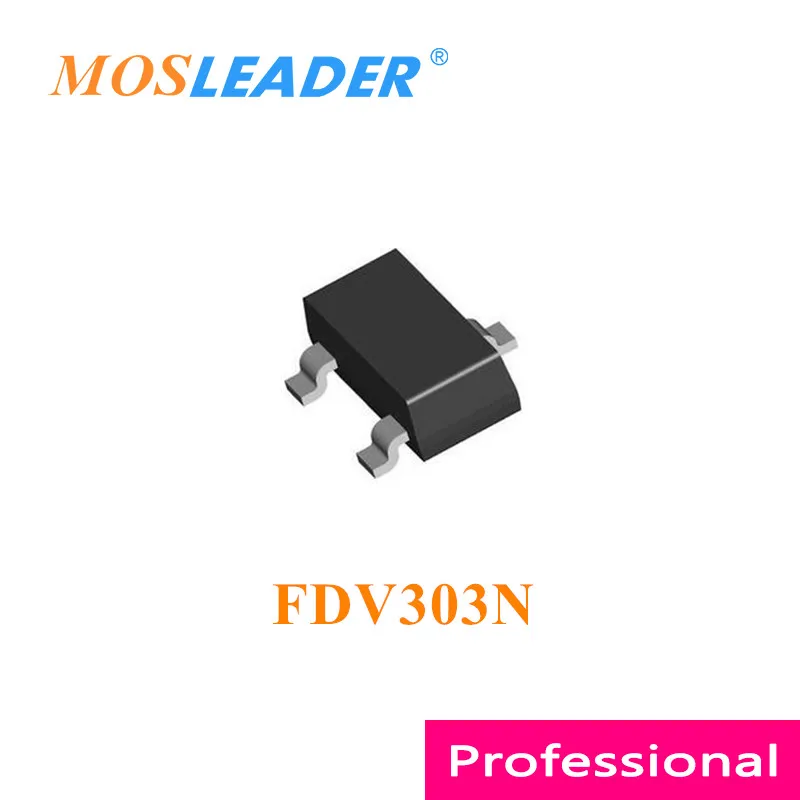 Mosleader FDV303N SOT23 3000 шт. FDV303 20 в 25 N-Channel высокое качество сделано Китае оригинал -