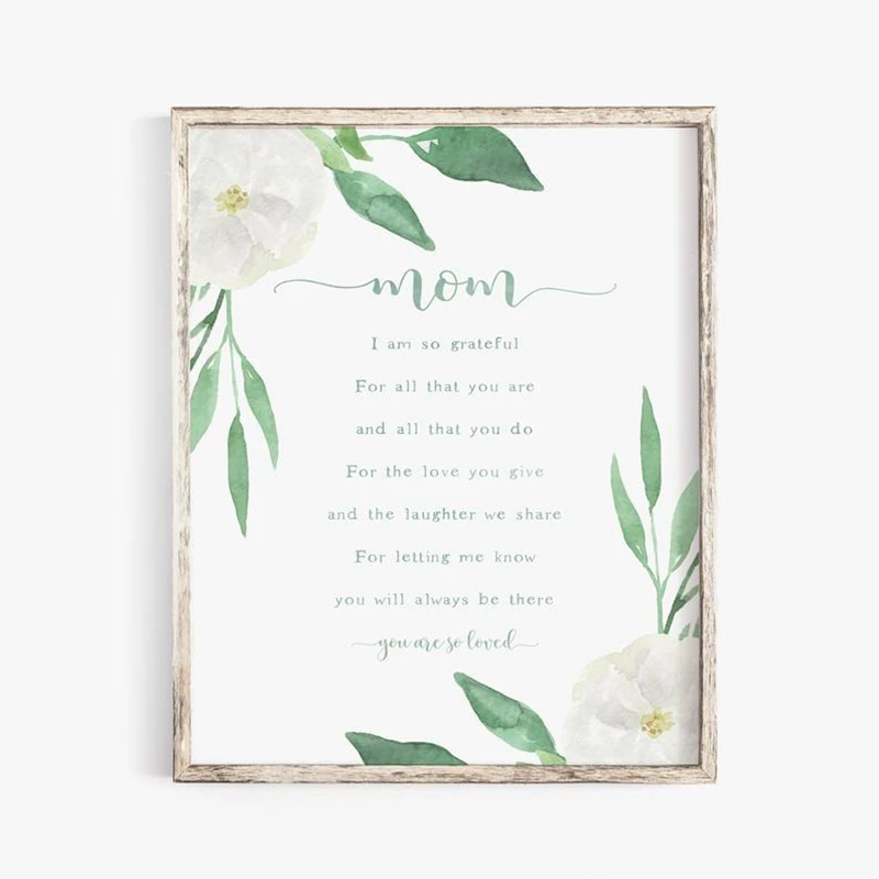 Мама с принтом цитатой вдумчивый подарок для мам поговорки акварельное