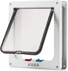 ABS Пластик собака Кот клапаном двери с 4 способа безопасности замок клапаном дверные замки для собак кошек котенок маленький питомец ворота кота собаки клапаном двери