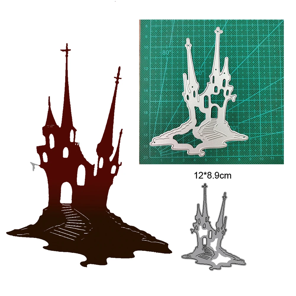 

Old castle and land Halloween Easter card metal cutting dies craft template diy scrapbook paper photo album embossing