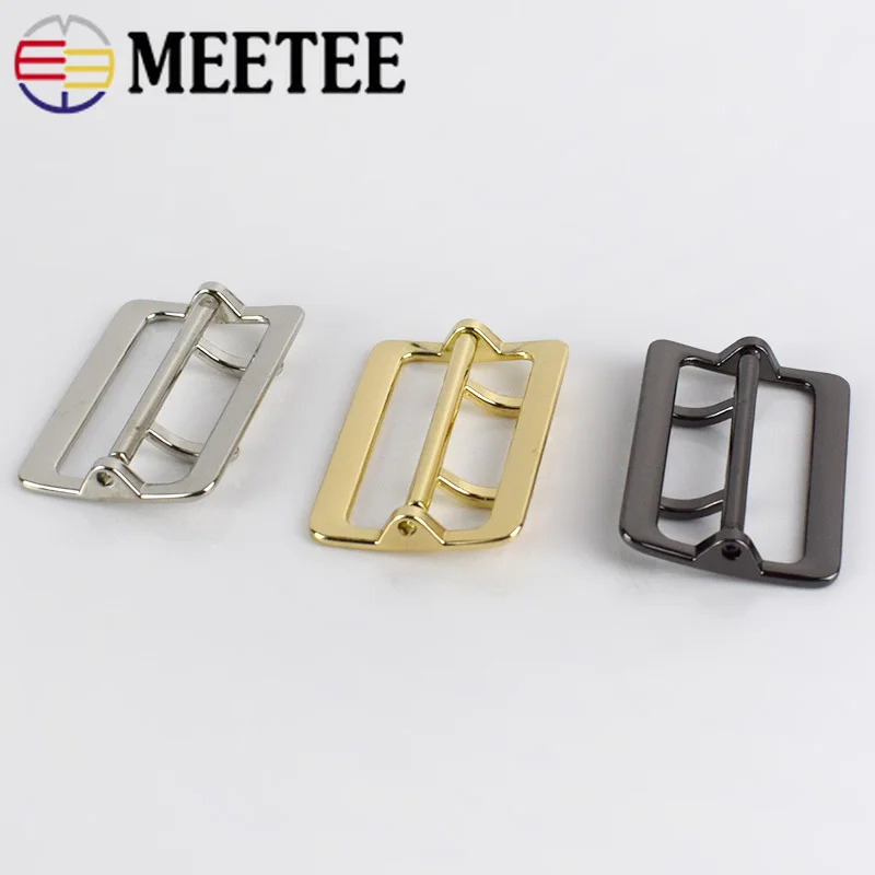 Meetee 5/10 шт 40 мм сплав двойная пряжка Регулируемая для одежды сумка аксессуары