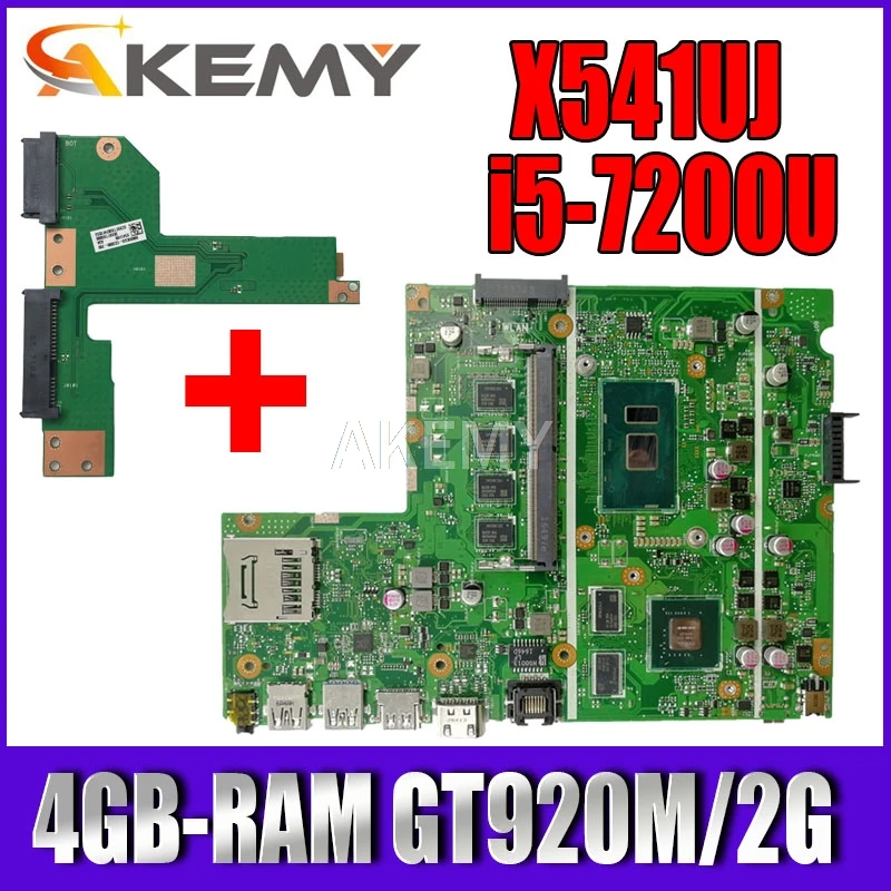 

X541UVK motherboard mainboard For Asus X541UVK X541UJ X541UV X541U F541U laptop motherboard W/ 4GB RAM/I5-7200U/AS GT920M/V2G